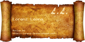 Lorenz Leona névjegykártya